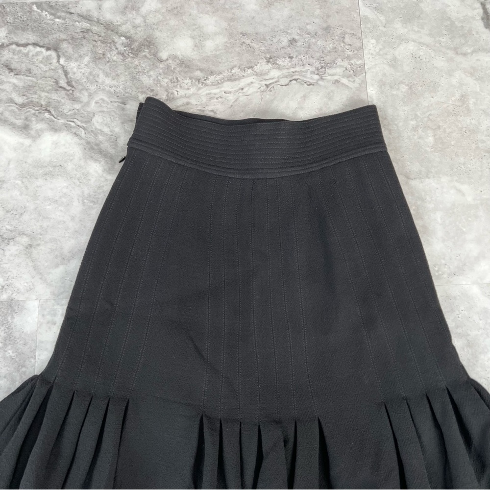 Fendi Italy‎ Wool Black Pencil Tulip Skirt Size 38 Fits Like Small S - Picture 2 of 11